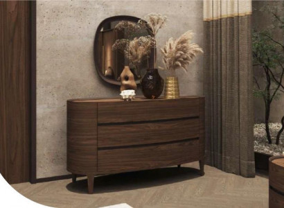 Braune Designer-Kommode im modernen Stil mit Stauraum Schlafzimmermöbel